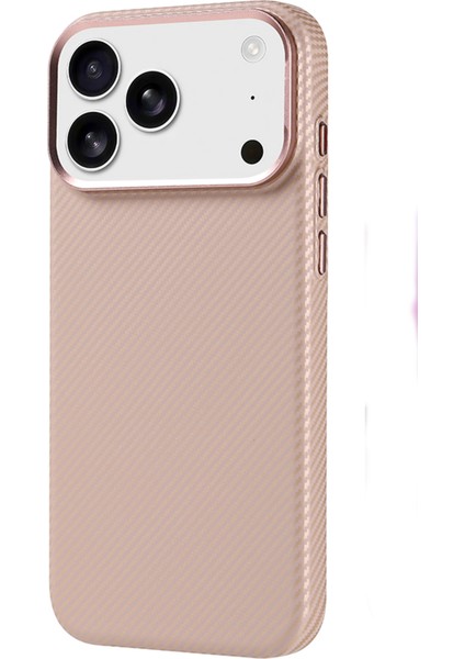 Apple iPhone 17 Pro Max Uyumlu Magsafe Şarj Özellikli Karbon Fiber Premium Kapak Kılıf