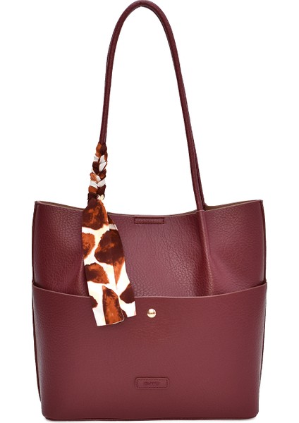 Şal Charm'lı Tote Kadın Omuz Çantası Elaris ELA01996