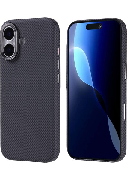 Apple iPhone 17 Uyumlu Magsafe Şarj Özellikli Karbon Fiber Premium Kapak Kılıf