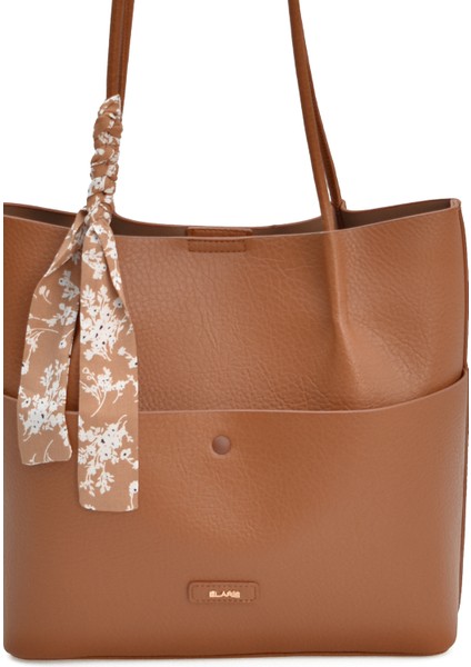 Şal Charm'lı Tote Kadın Omuz Çantası Elaris ELA01996 fırsatları