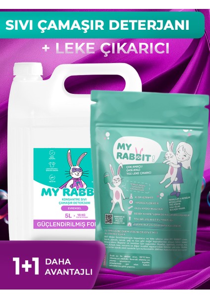 Konsantre Sıvı Deterjan & Çamaşır ve Yüzey Için Çok Amaçlı Oksijenli Leke Çıkarıcı