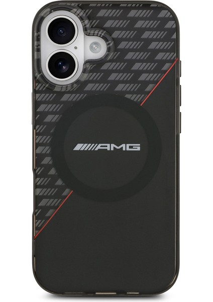 iPhone 17 Kılıf Amg Lisanslı M-Safeli Çift Katmanlı Kırmızı Çapraz Çizgili Kapak Siyah-Kırmızı modelleri
