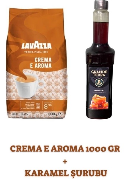 Lavazza Crema E Aroma 1000G + Grande Terra Karamel Şurubu Seti