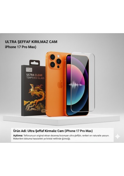 Iphone 16 Pro Max Uyumlu Temperli Hd Cam Ekran Koruyucu Kırılmaz Premium Cam fiyatları