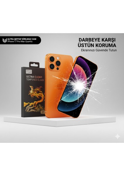 Iphone 16 Pro Max Uyumlu Temperli Hd Cam Ekran Koruyucu Kırılmaz Premium Cam