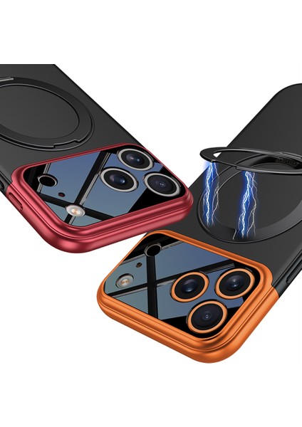 Apple Iphone 17 Pro Uyumlu Magsafe Sarj Özellikli 360 Derece Standlı Çift Parçalı Kılıf fiyatları