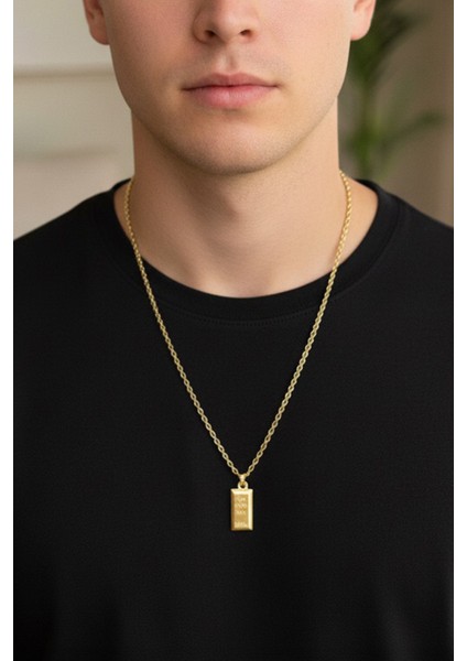 ERKEK GOLD KAPLAMA KÜLÇE KOLYE 65 CM PMEKL25503