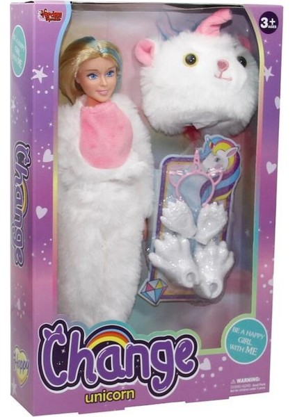 Change Oyuncak Beyaz Unicorn Aksesuarlı 30 cm Bebek 66841 fırsatları