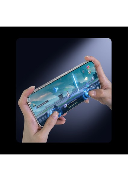 iPhone 17 Pro Max Uyumlu Benks Joytouch Mat Oyun Ekran Koruyucu Kolay Uygulama Aparatı Şeffaf
