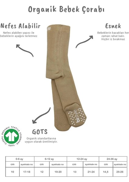 Tekli Kaymaz Mix Havlu Külotlu Çorap 50501 Bej fiyatları