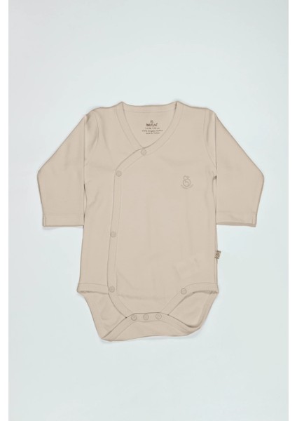 Bistyle Organik Natural Basic Style Kruvaze Uzun Kol Body BS17102 Bej