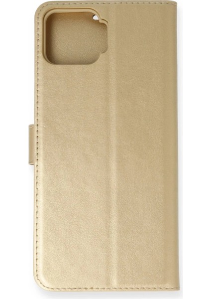 Newface Oppo A73 Kılıf Trend S Plus Kapaklı Kılıf - Gold