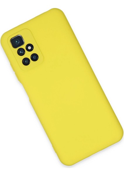 Newface Xiaomi Redmi 10 2022 Kılıf Nano Içi Kadife Silikon - Sarı modelleri