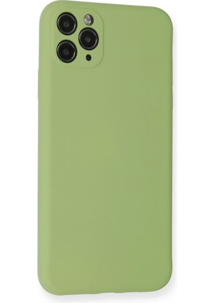 Newface iPhone 11 Pro Max Kılıf Nano Içi Kadife Silikon- Yeşil modelleri
