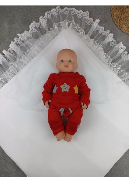 Yenidoğan Bambu Taç Nakışlı Delüks Kundak Bebek Battaniyesi Ekru fırsatları