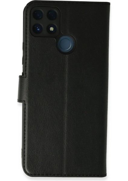Newface Realme C25 Kılıf Trend S Plus Kapaklı Kılıf - Siyah