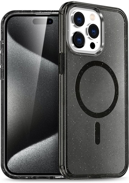 Newface iPhone 15 Pro Kılıf Glow Magsafe Kapak - Siyah