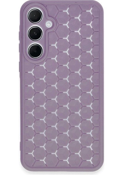 Newface Samsung Galaxy A15 4g Kılıf Petek Silikon Kapak - Lila