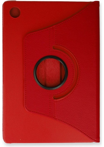 Newface Samsung Galaxy Tab A9 Plus Kılıf 360 Tablet Deri Kılıf - Kırmızı