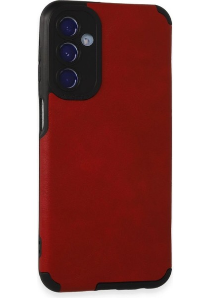 Newface Samsung Galaxy M34 5g Kılıf Loop Deri Silikon - Kırmızı