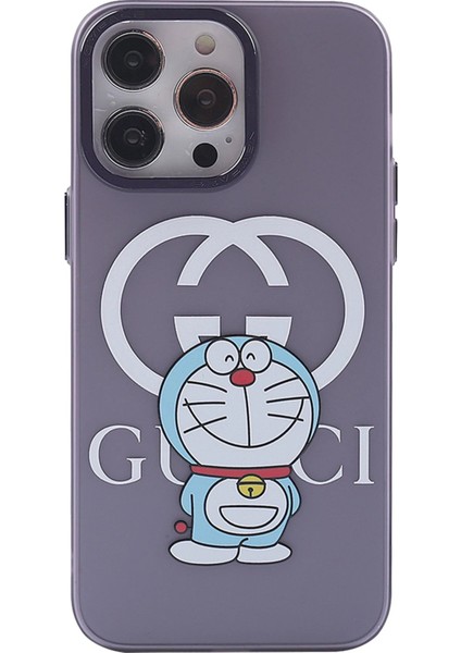 Newface iPhone 13 Pro Kılıf Prada Desenli Kapak - Prada Mor - 3