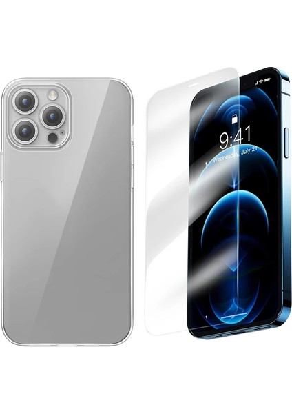 Baseus iPhone 15 Pro Max Corning Serisi Silikon Kılıf + Tempered Ekran Koruyucu SET-(1903)