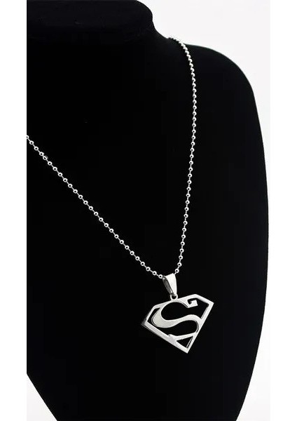 Paslanmaz Çelik Unisex Kadın Erkek Superman Kolye Kararmaz ECK53