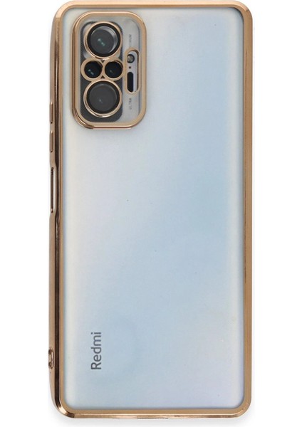 Newface Xiaomi Redmi Note 10 Pro Kılıf Razer Lensli Silikon - Gold fiyatları