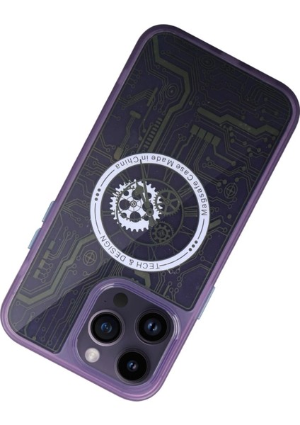 Newface iPhone 14 Pro Kılıf Magic Magneticsafe Silikon - Derin Mor modelleri
