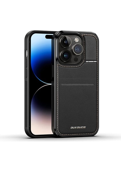 Dux Ducis iPhone 14 Pro Rafi Series Magsafe Premium Deri KILIF-(1903)