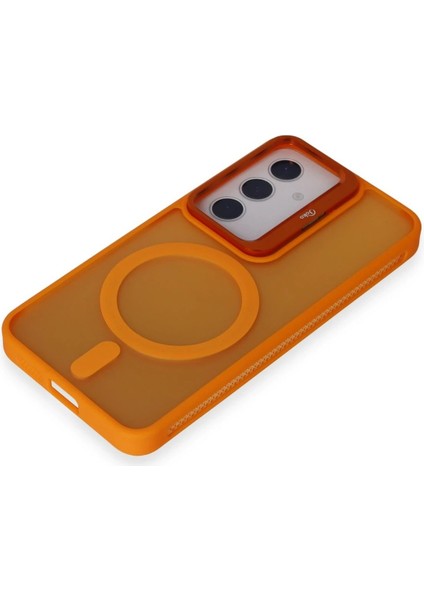 Joko Samsung Galaxy S24 Flet Lens Magsafe Kapak - Turuncu fırsatları