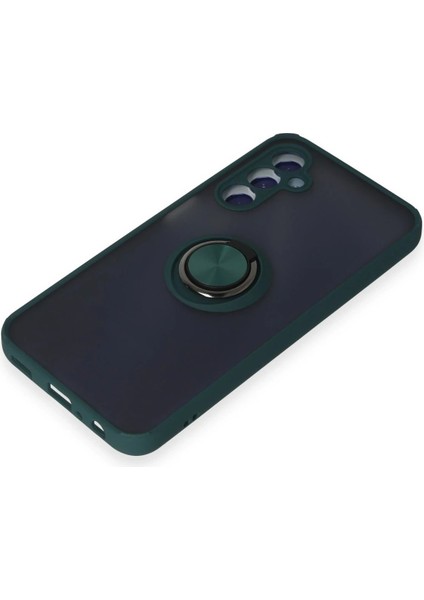 Newface Samsung Galaxy M34 5g Kılıf Montreal Yüzüklü Silikon Kapak - Yeşil fırsatları