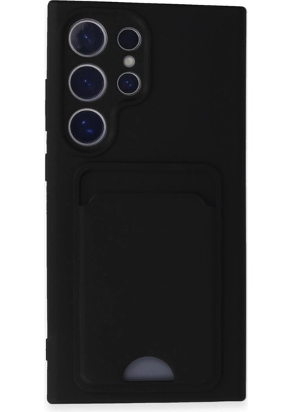 Newface Samsung Galaxy S24 Ultra Kılıf Kelvin Kartvizitli Silikon - Siyah