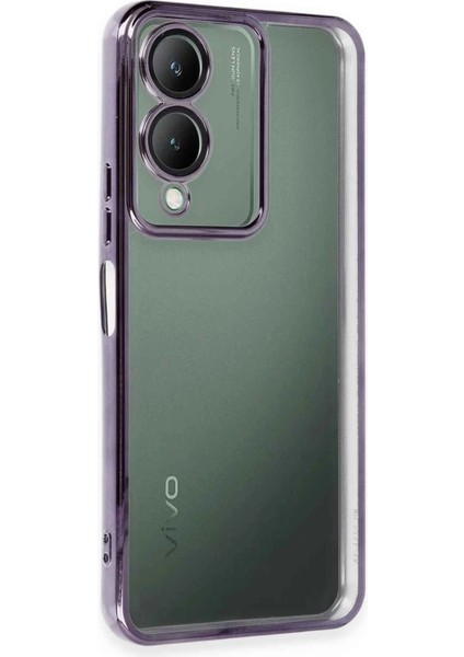 Newface Vivo Y17S Kılıf Razer Lensli Silikon - Mor