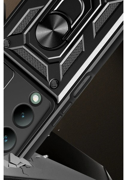 Newface Vivo Y17S Kılıf Pars Lens Yüzüklü Silikon - Siyah fırsatları