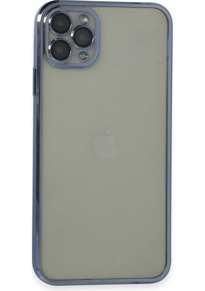 Newface iPhone 11 Pro Max Kılıf Razer Lensli Silikon - Açık Mavi