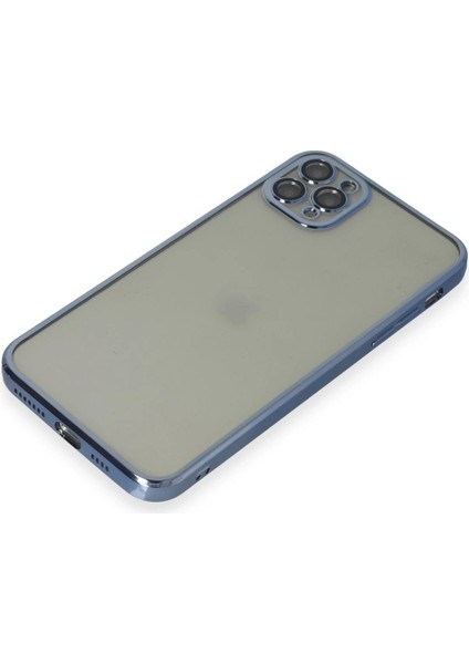 Newface iPhone 11 Pro Max Kılıf Razer Lensli Silikon - Açık Mavi fırsatları