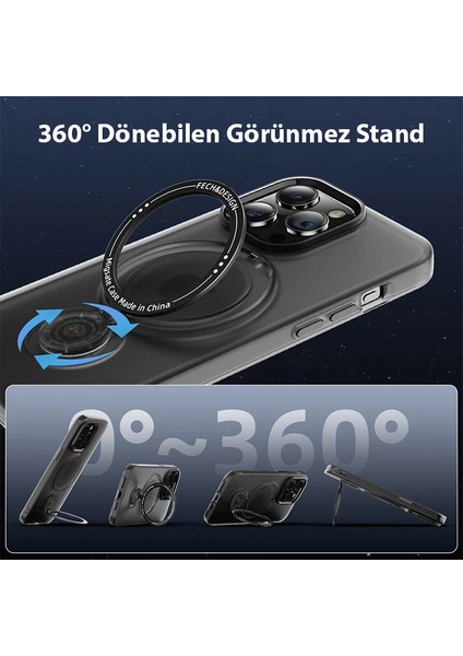 Ally iPhone 14 Için Magsafe Uyumlu Standlı Manyetik Silikon KILIF-(1903) modelleri