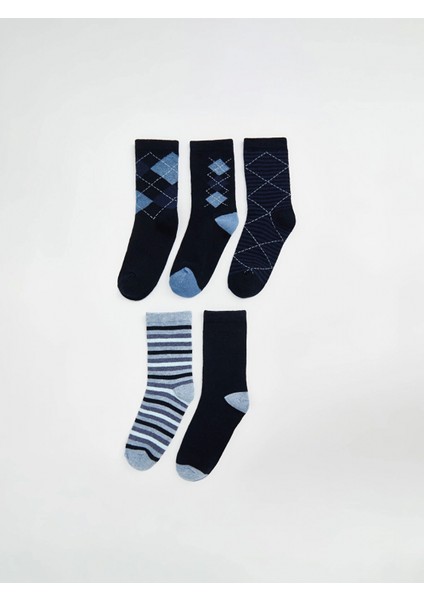 Lcw Kids Karışık Desenli Erkek Çocuk Soket Çorap 5'li