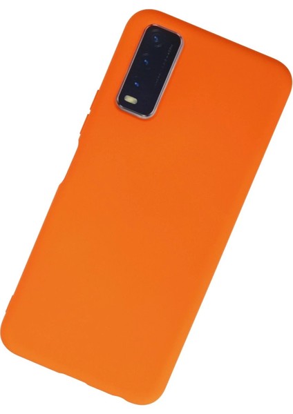 Newface Vivo Y11S Kılıf Nano Içi Kadife Silikon - Turuncu fiyatları