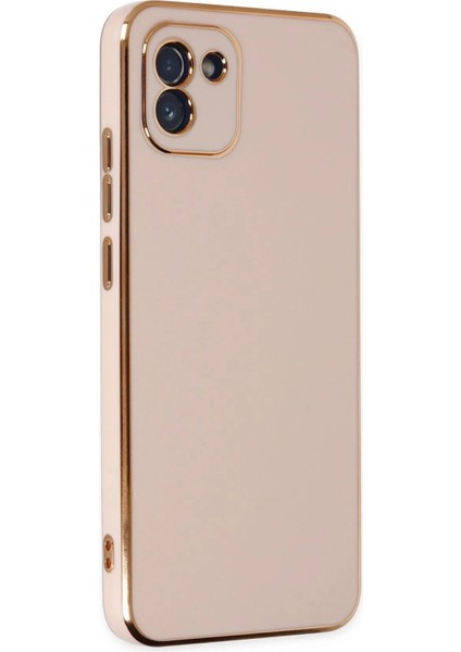 Newface Samsung Galaxy A03 Kılıf Volet Silikon - Pembe