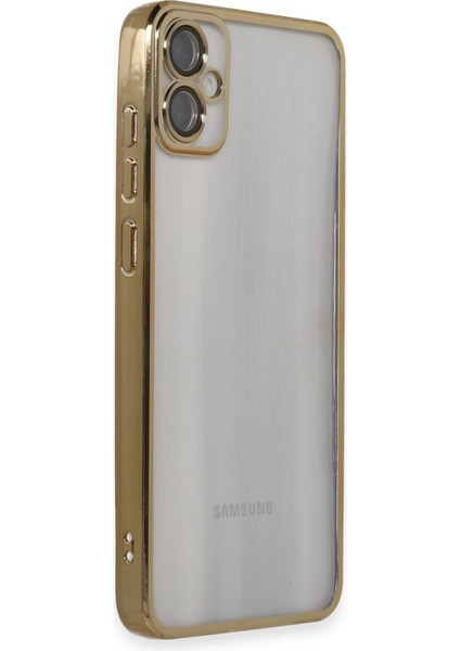 Newface Samsung Galaxy A05 Kılıf Razer Lensli Silikon - Gold fiyatları