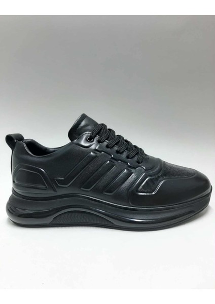 Hakiki Deri Bağcıklı Siyah Renk Casual Model Erkek Ayakkabı C-81996Q