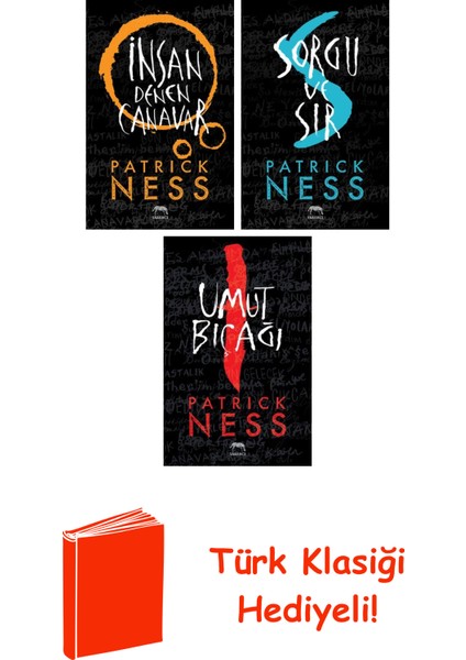 Patrick Ness 3 Kitap Seti + Türk Klasiği Hediye