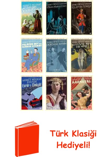 Ahmet Mithat Efendi 9 Kitap Seti + Türk Klasiği Hediye