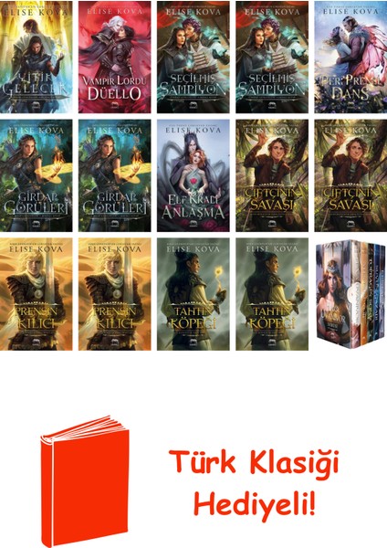 Elise Kova 15 Kitap Seti + Türk Klasiği Hediye