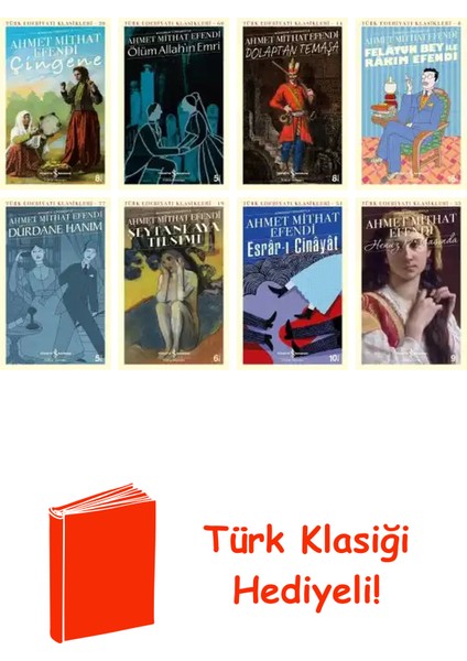 Ahmet Mithat Efendi 8 Kitap Seti + Türk Klasiği Hediye