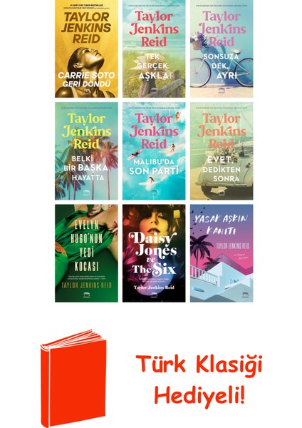 Taylor Jenkins Reid 9 Kitap Seti + Türk Klasiği Hediye