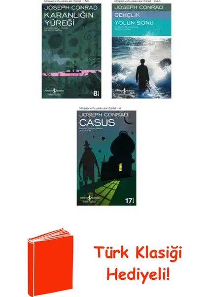 Joseph Conrad 3 Kitap Seti + Türk Klasiği Hediye