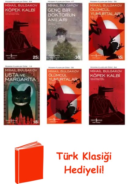 Mihail Bulgakov 6 Kitap Seti + Türk Klasiği Hediye